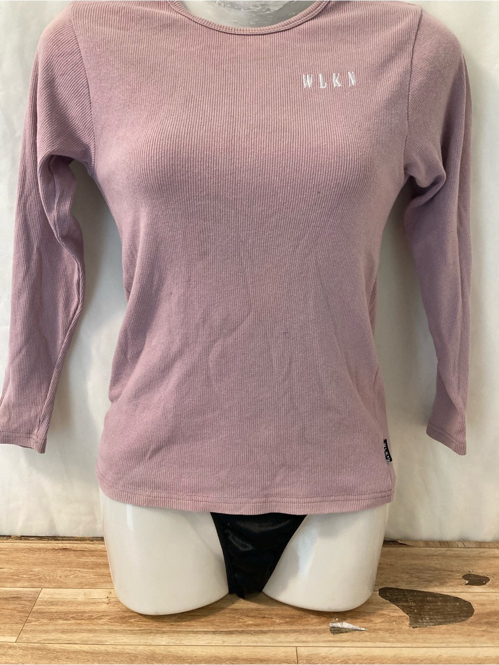 WLKN Ribbed Long Sleeve Top Dusty Pink Size 8 Women’s